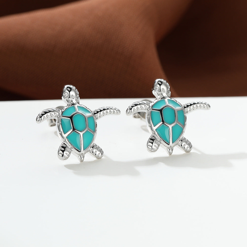 Turtle Copper Stud Earrings